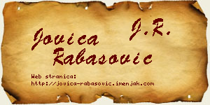 Jovica Rabasović vizit kartica